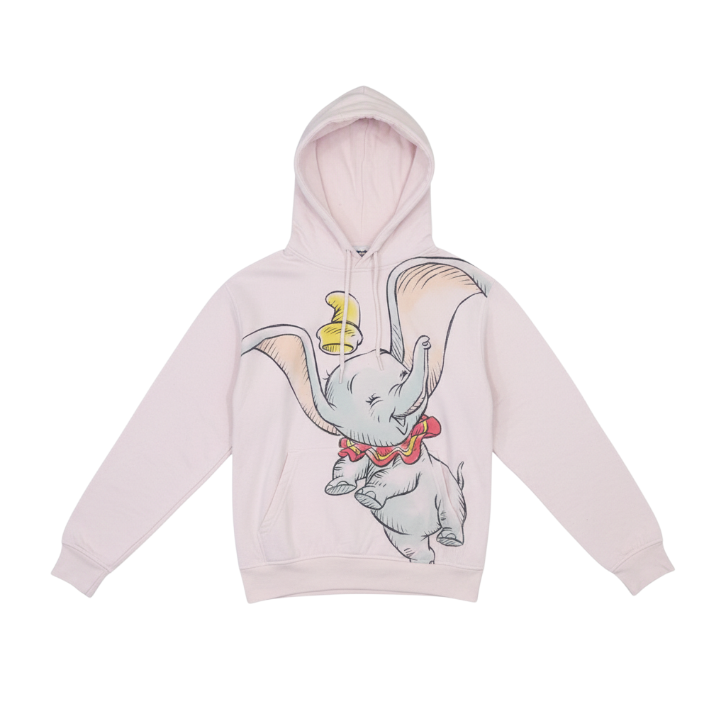 Disney Women’s Pink Dumbo Pullover Hoodie Size S