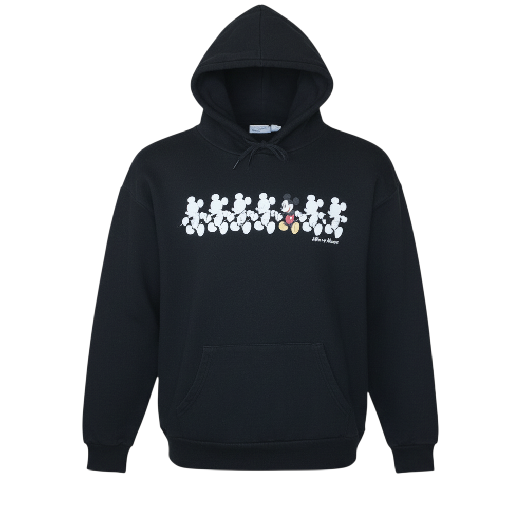Disney Women's Black Mickey Mouse Pullover Hoodie Size M