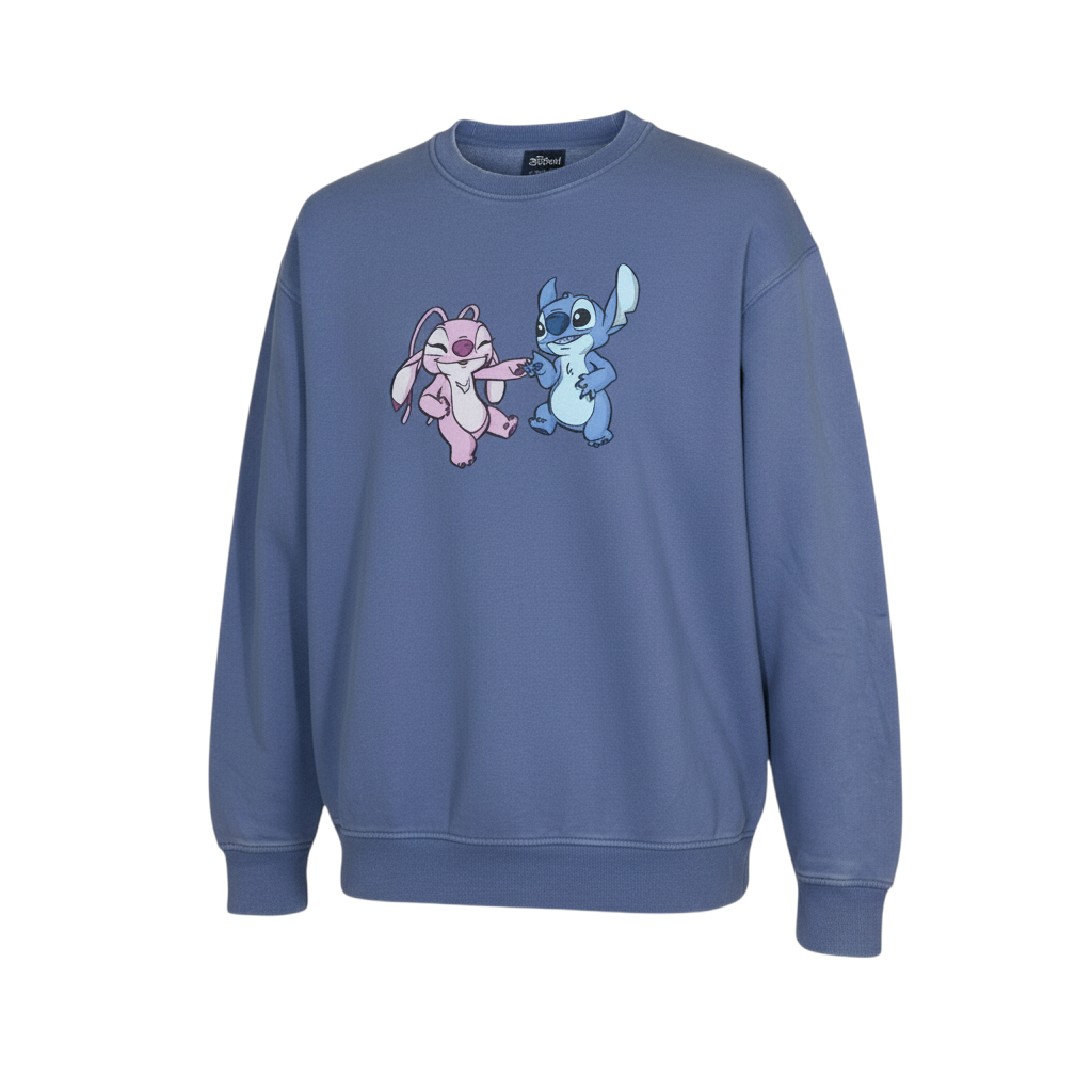 Disney Stitch & Angel Blue Pullover Sweatshirt Women S Primark