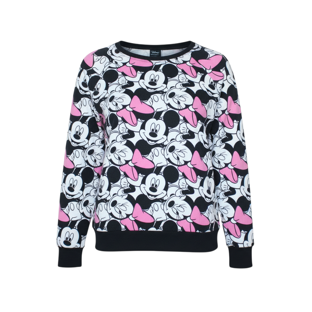 Disney at George Women Black Pink Mickey & Minnie Sweatshirt UK 12