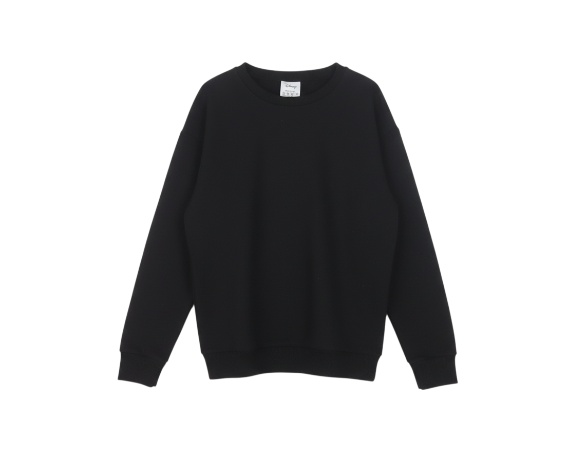 Disney Womens Black Minnie Mouse Embossed Pullover Sweatshirt Size 12