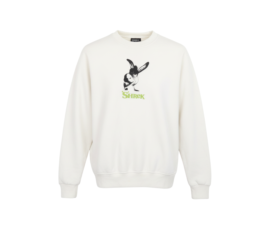 DreamWorks Shrek Donkey Graphic White Sweatshirt XS Women