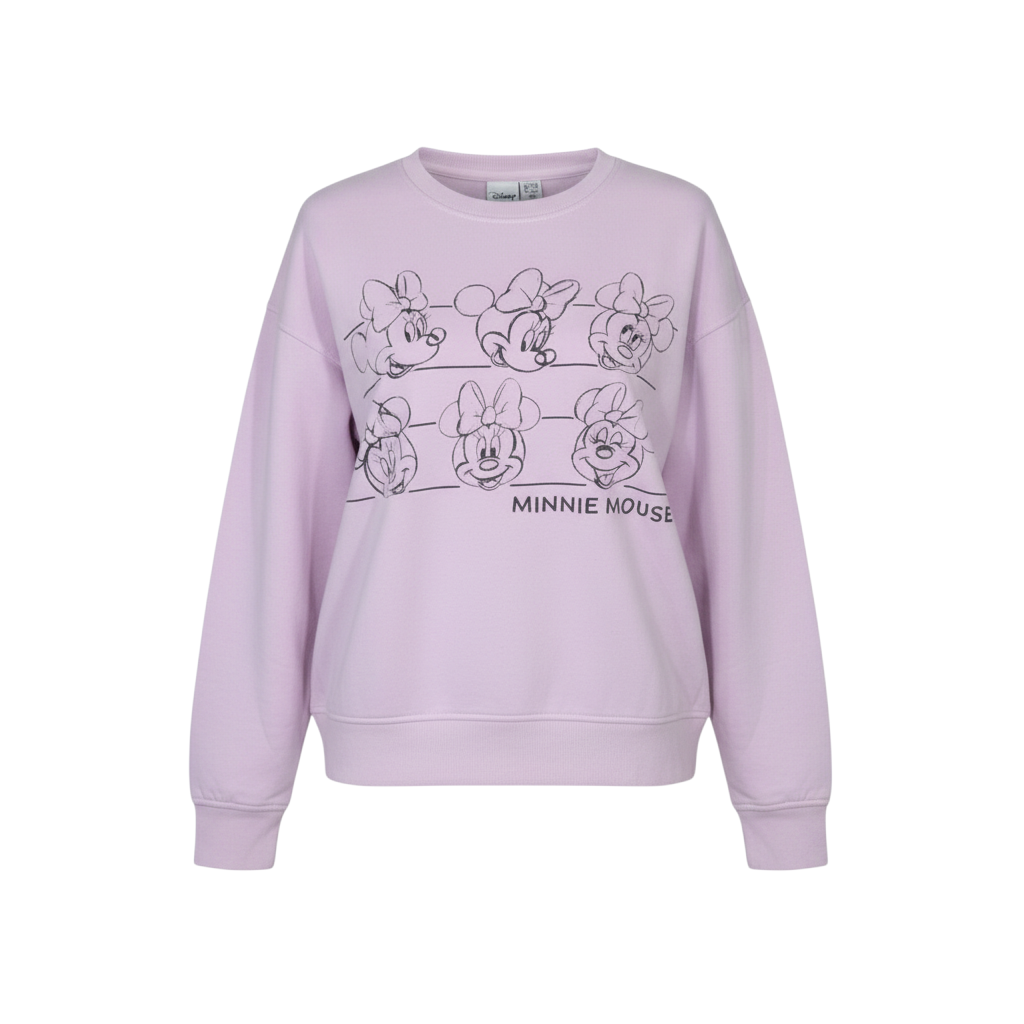 Primark Disney Women Pink Minnie Mouse Cotton Sweatshirt Size 10/12