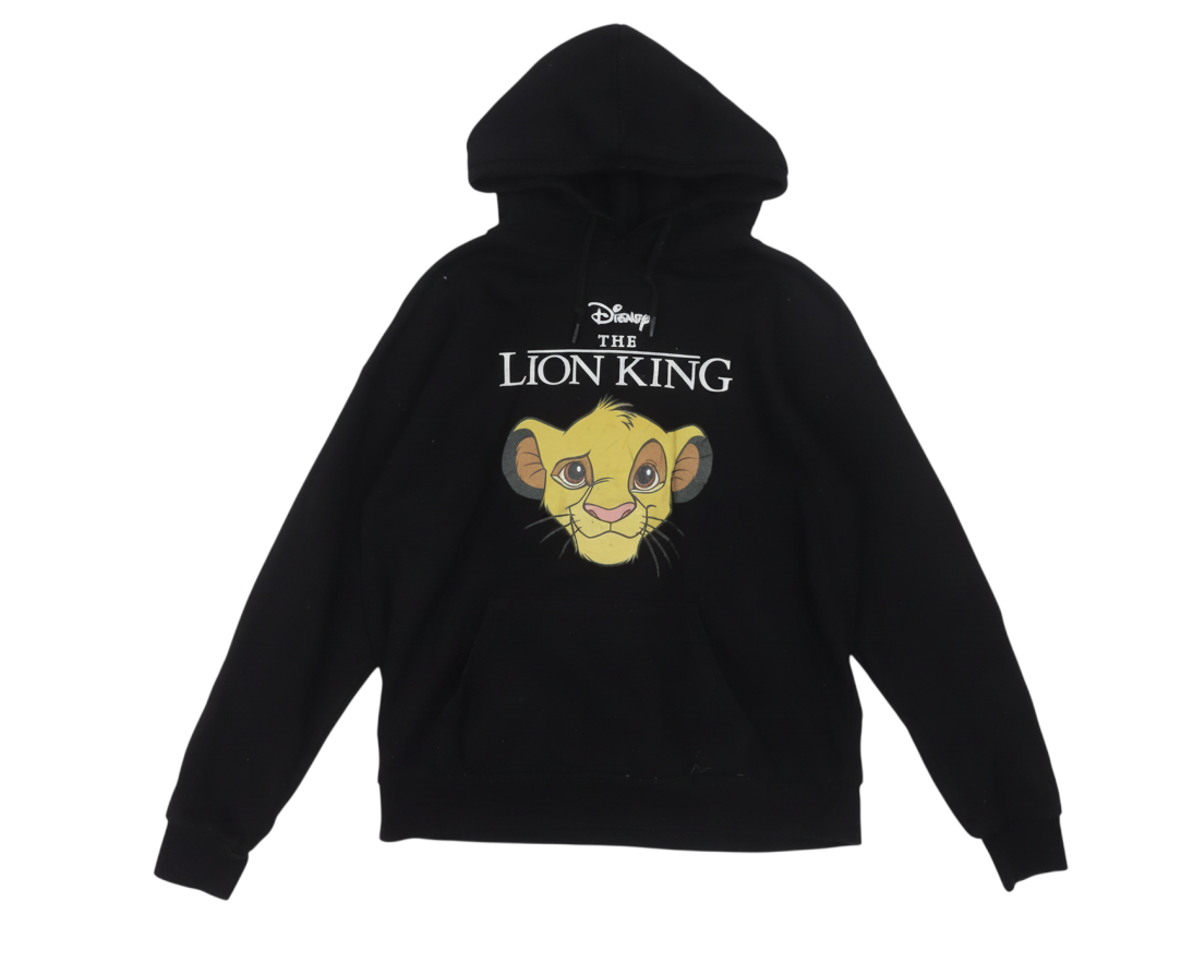 Disney The Lion King Black Hoodie Women XS Pullover Hooded Sweatshirt