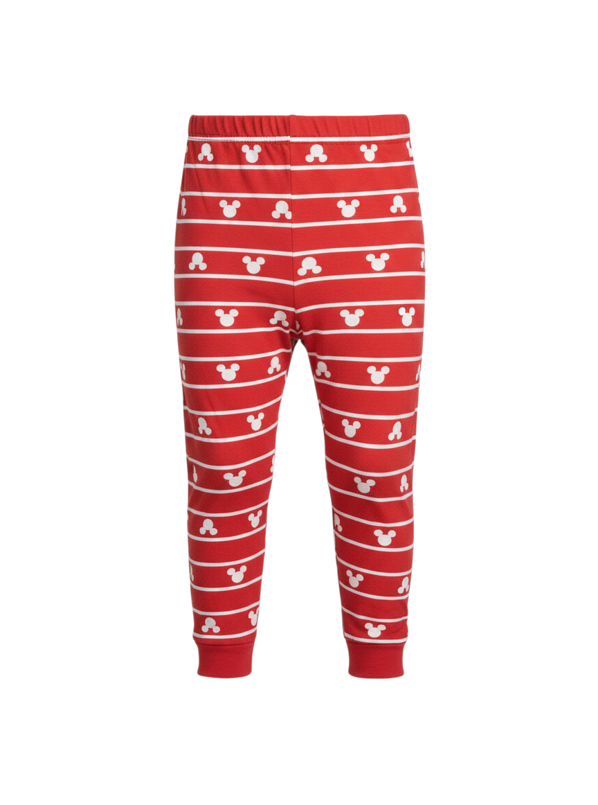 F&F Baby Red Striped  Sweatpants Trousers Size 12-18 Months  - Pyjama Pants Mickey Mouse