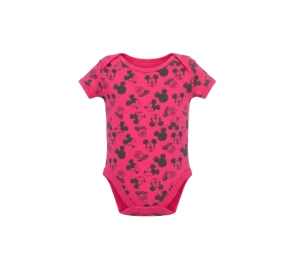 Asda George Boys Red Animal Print  Babygrow One-Piece Size 6-9 Months  - mickey mouse
