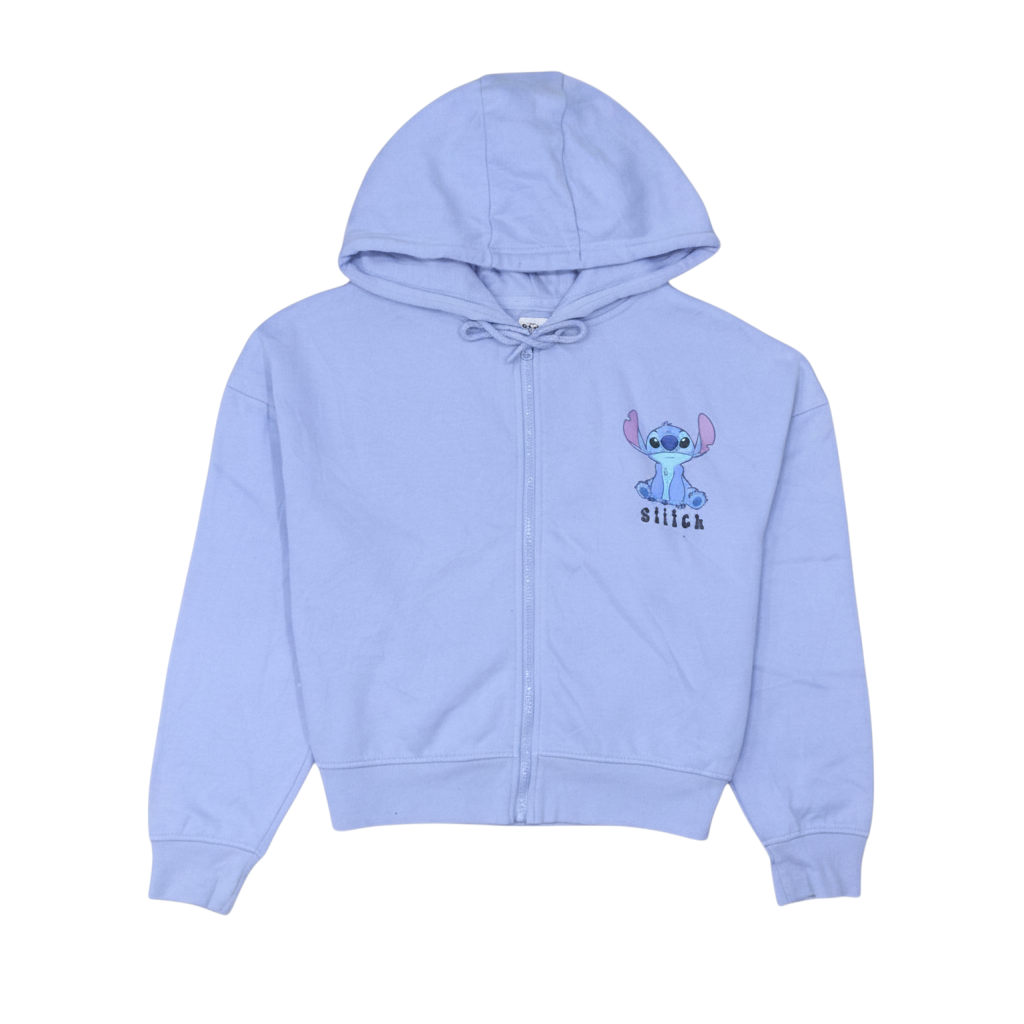Disney Stitch Lilac Full Zip Hoodie Women M 12/14 Primark Cares