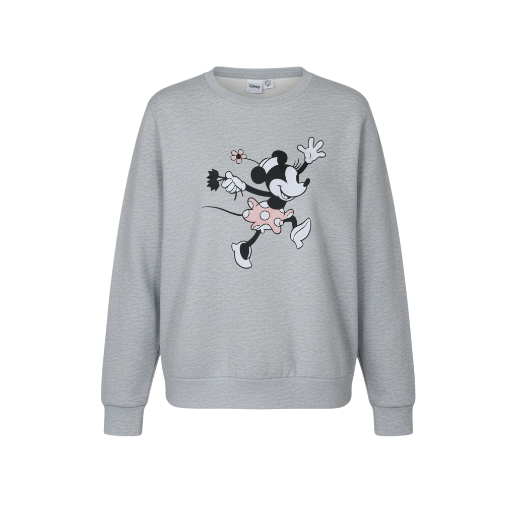 Disney Women’s Grey Minnie Mouse XS Pullover Sweatshirt