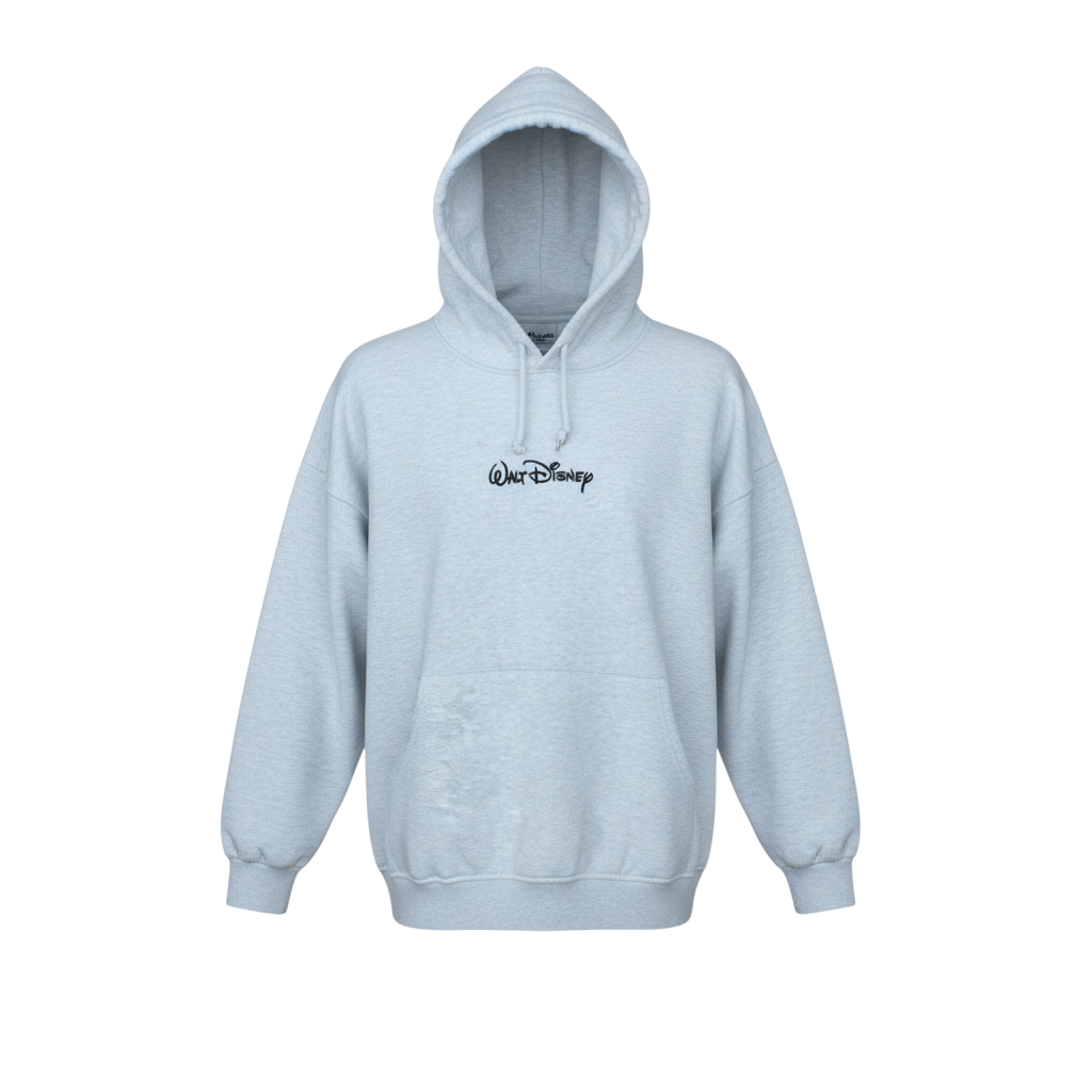 Disney Mickey & Friends Grey Hoodie Women 12-14 Medium Pullover