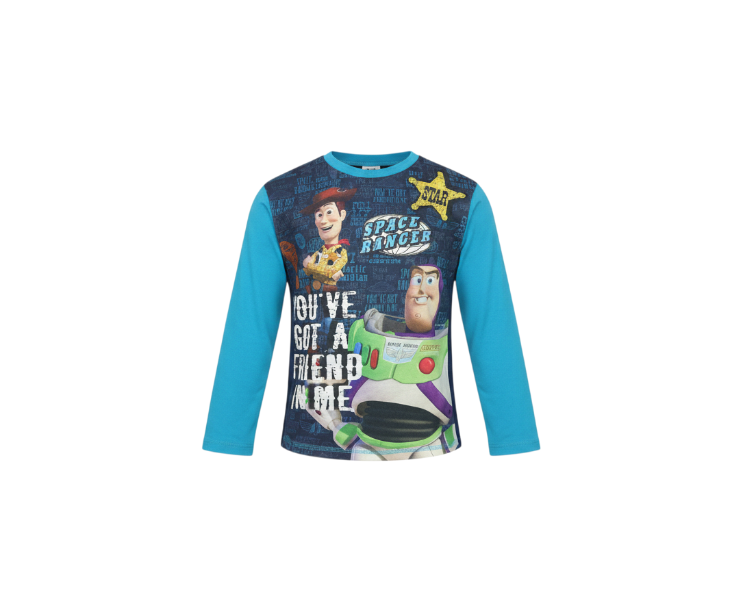 Preworn Boys Blue Solid   Pyjama Top Size 9-10 Years  - Toy Story You've Got a Friend in Me