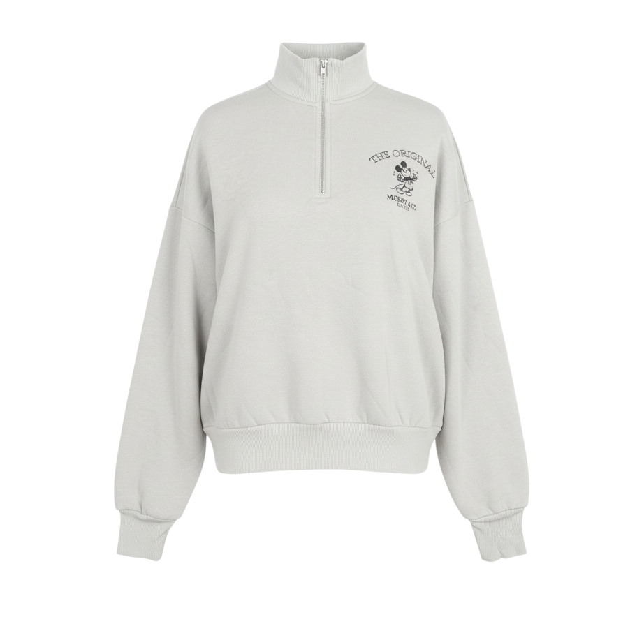 Disney Mickey & Friends at George Women's Grey Size 8 1/4 Zip Jumper