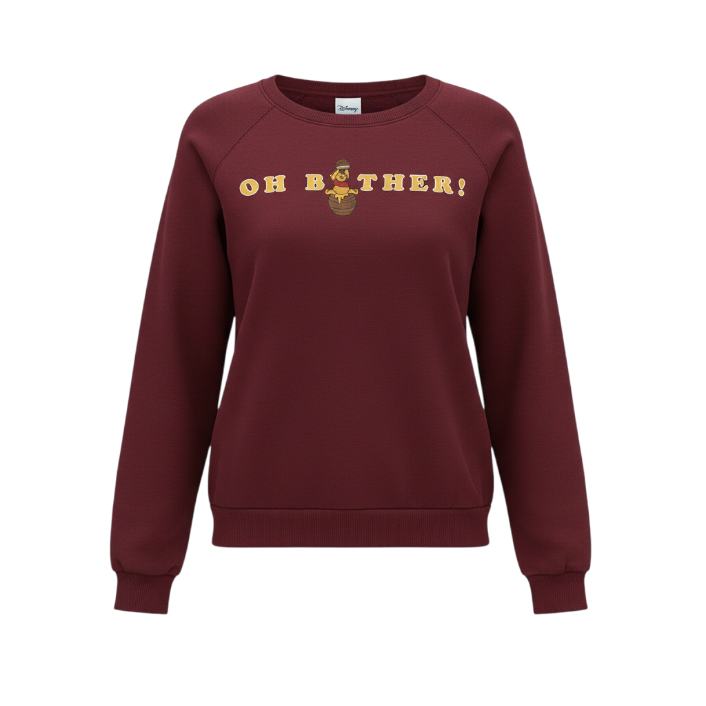 Disney Primark Women's Red Winnie the Pooh Pullover Sweatshirt Size M 12/14