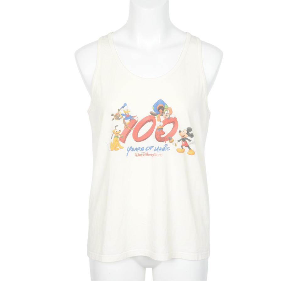 Walt Disney World Men’s Ivory 2XL Sleeveless 100 Years of Magic Top