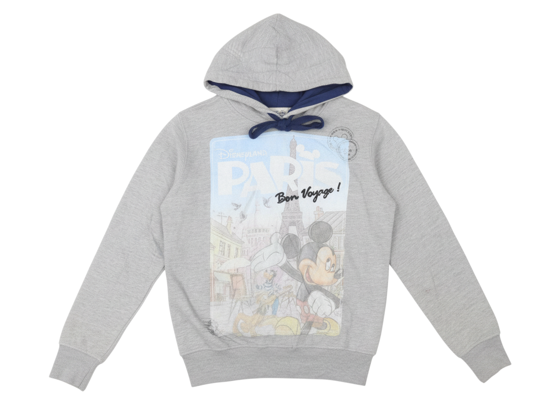 Disneyland Paris Womens Grey Small Pullover Hoodie Mickey Graphic