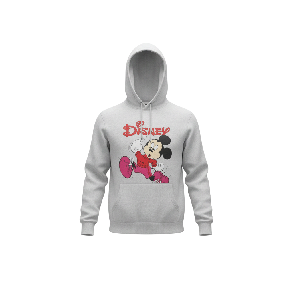 Disney Womens Grey Mickey Mouse Hoodie Size L 14/16 Primark Cares