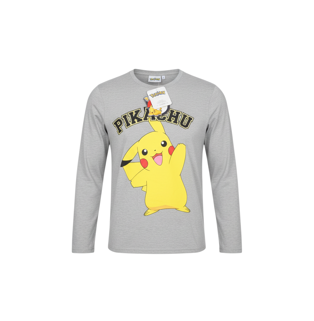 Pokémon Boys Grey Pikachu Long Sleeve T-Shirt 13-14 Years