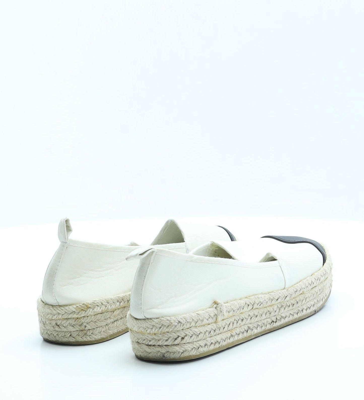 Primark Womens Beige  Faux Leather Espadrille Flat 3 36 5