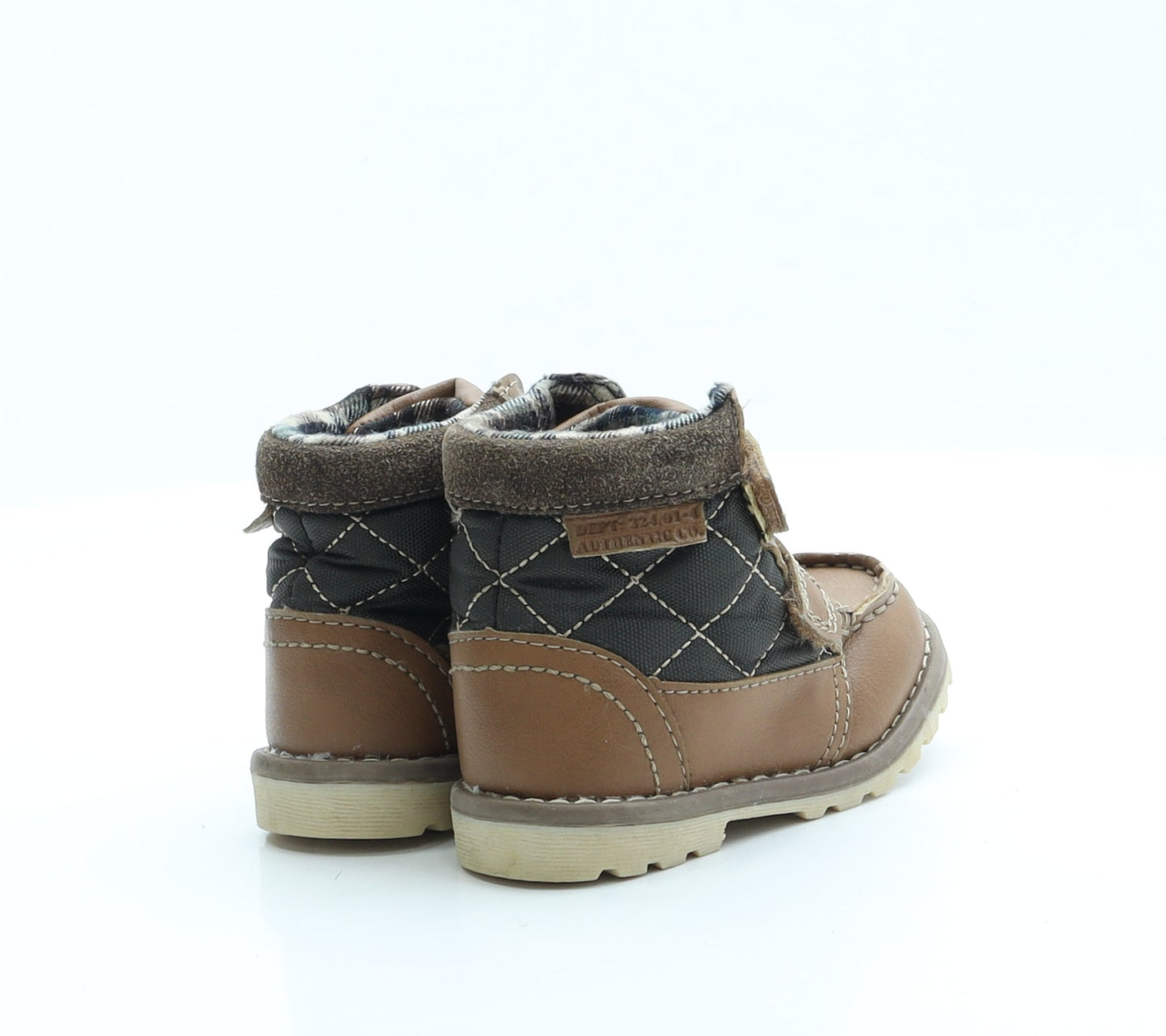 George Boys Brown  Polyester Combat Boot 4