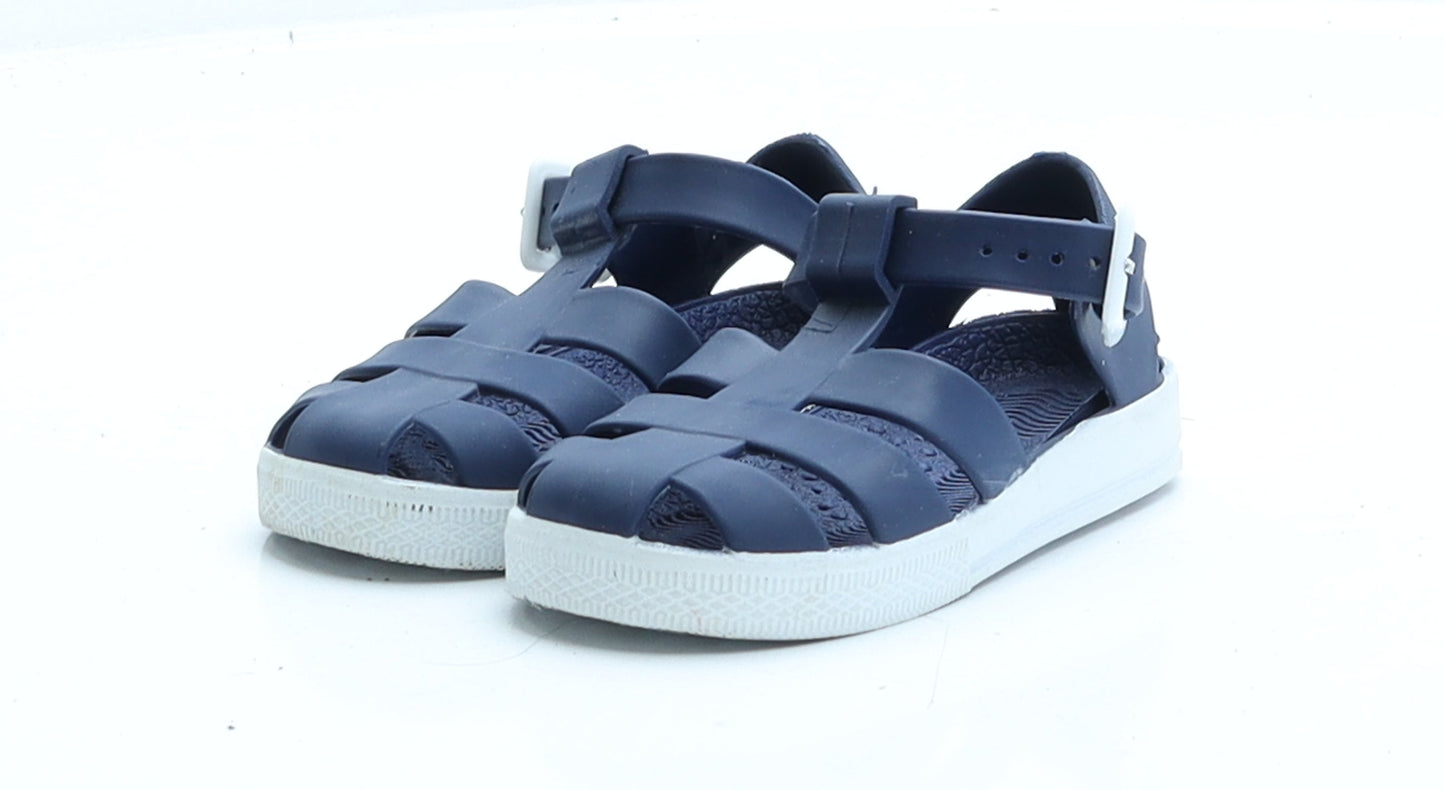 Preworn Boys Blue  Rubber Gladiator Sandal UK 4.5 4.5 EUR 21
