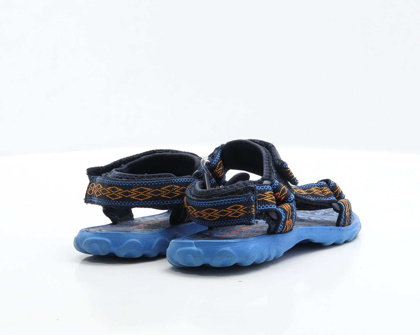 George Boys Blue Polyester Slingback Sandal UK 11 - Skull Print