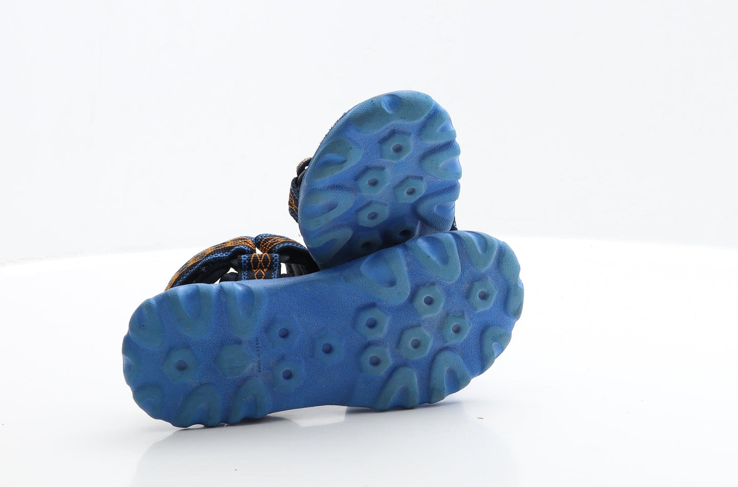 George Boys Blue Polyester Slingback Sandal UK 11 - Skull Print