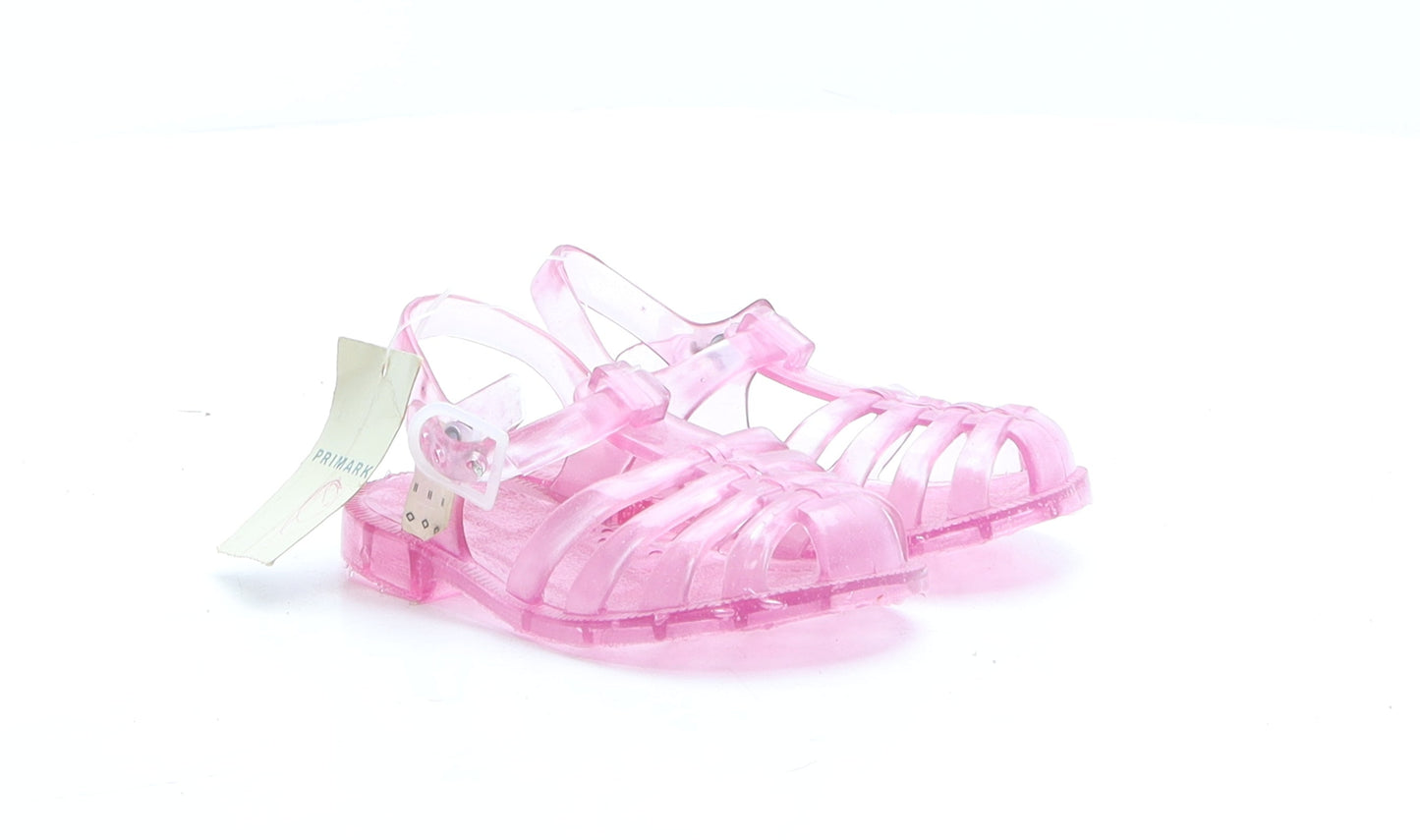 Primark Girls Pink Rubber Gladiator Sandal UK 3