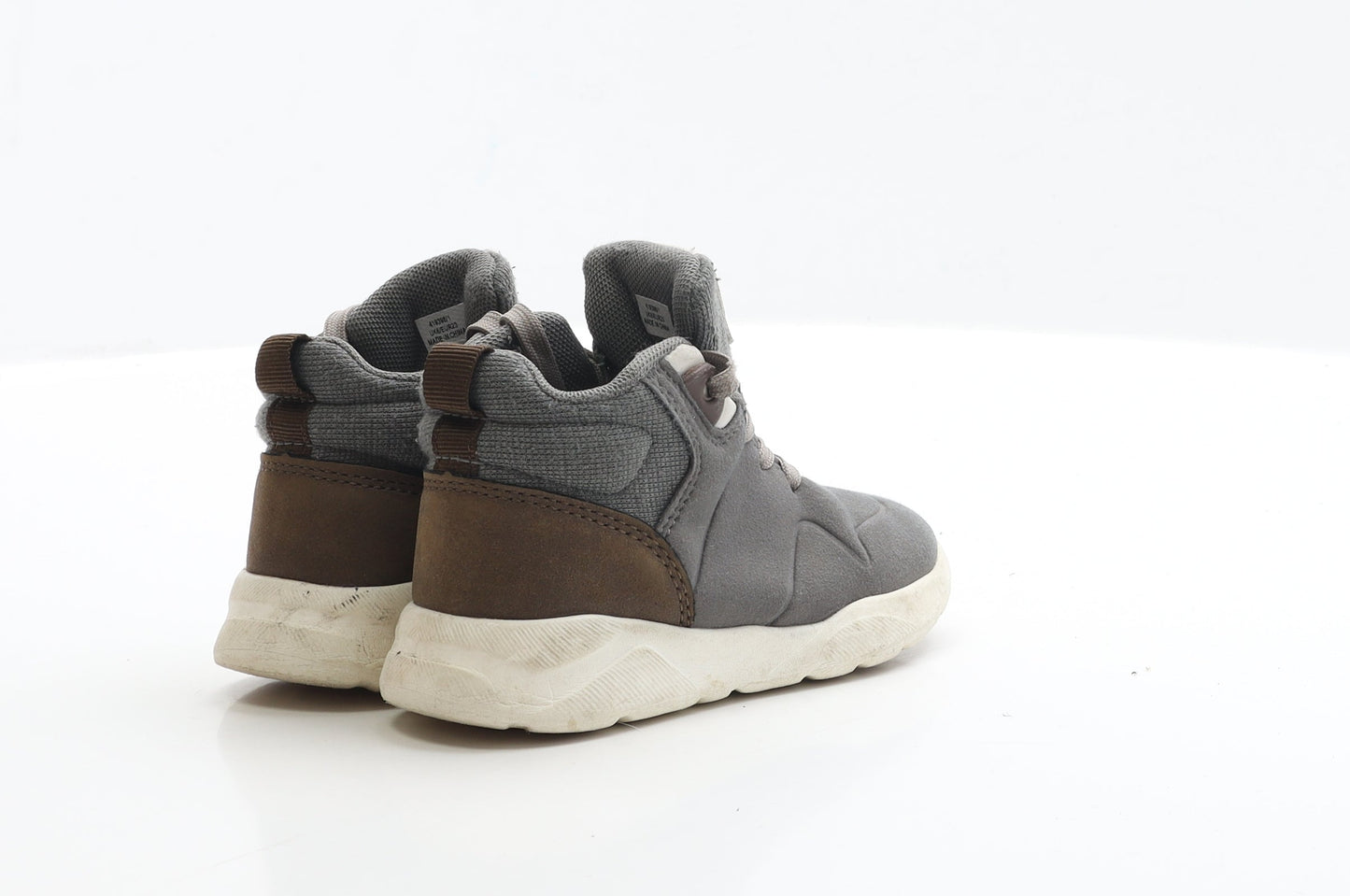 Preworn Boys Grey Polyester Trainer UK 6 EUR 23