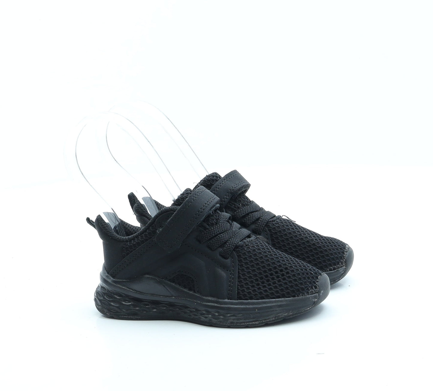 George Boys Black Polyester Trainer UK 5 23