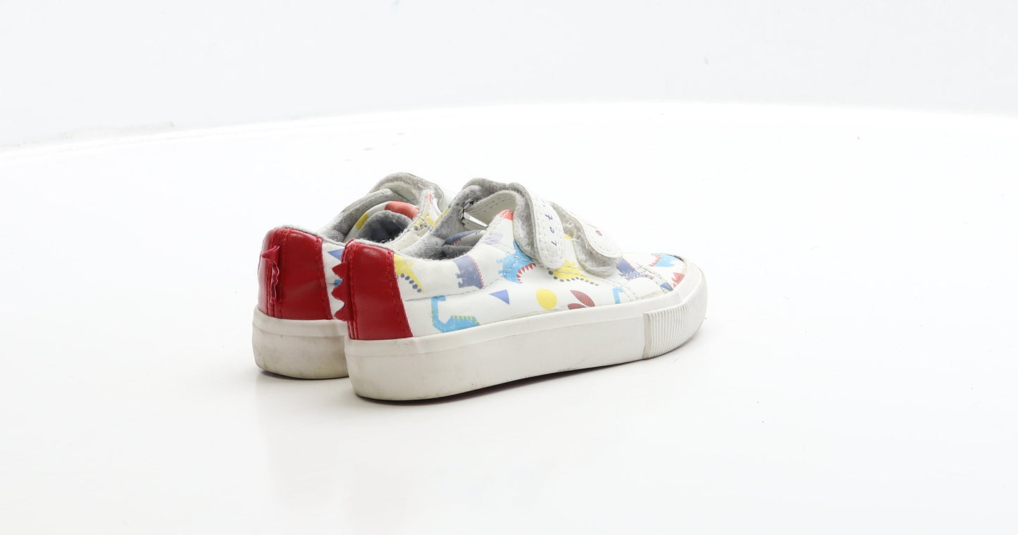 George Boys White Polyester Trainer UK 5 22 - First Walkers
