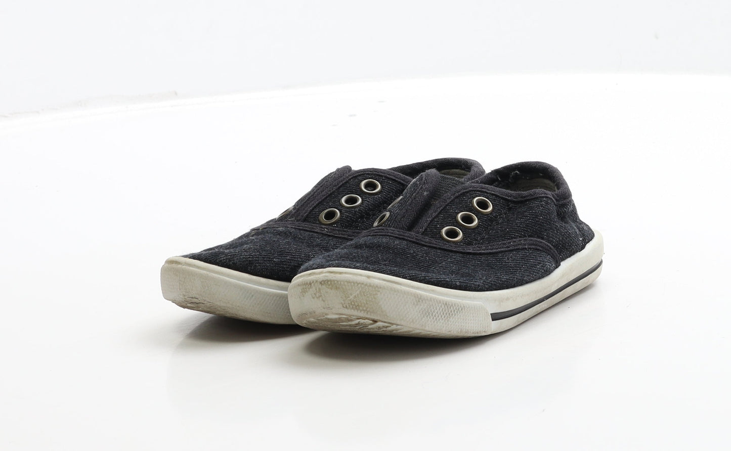 George Boys Blue Fabric Slip On Casual UK 7 24
