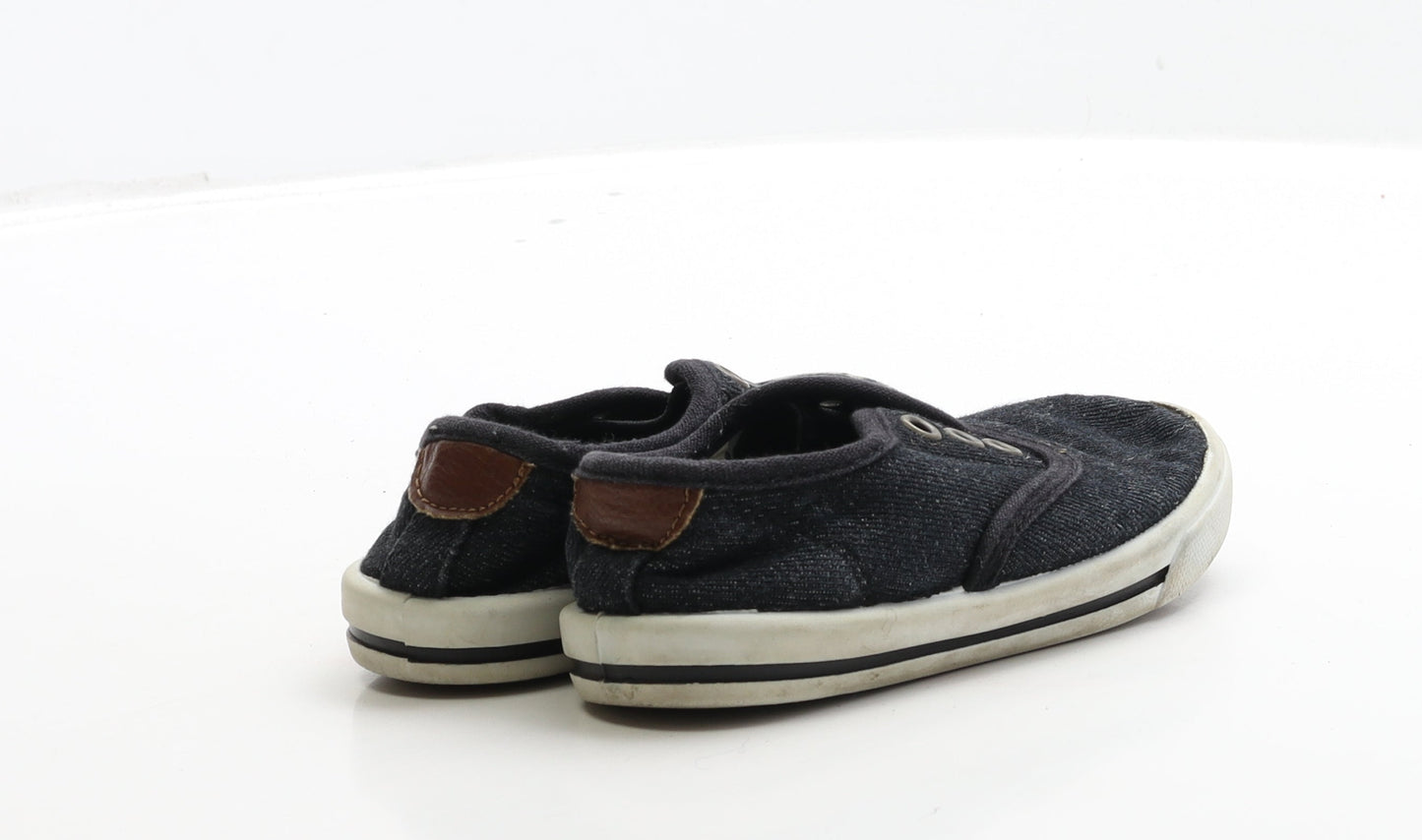 George Boys Blue Fabric Slip On Casual UK 7 24