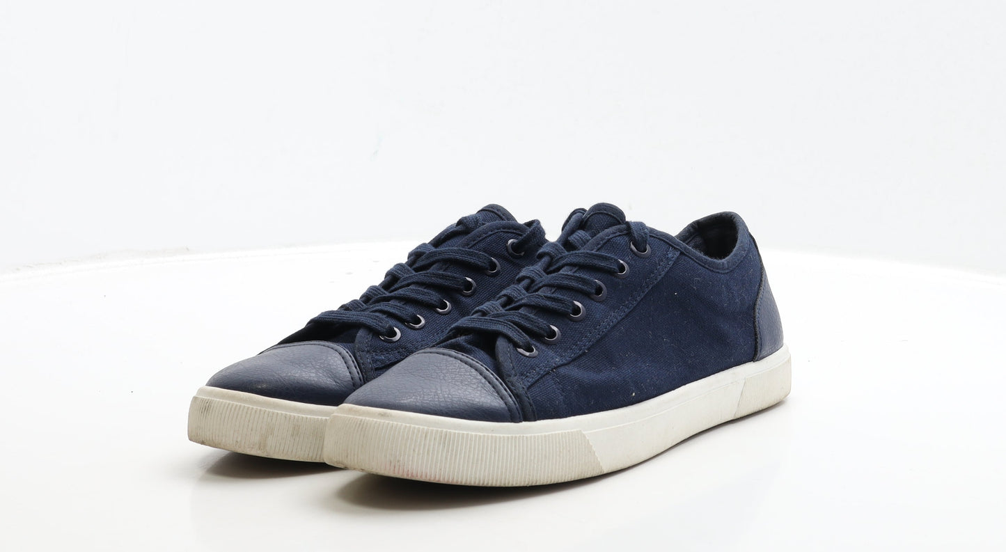 F&F Womens Blue Fabric Trainer UK 6.5 39.5