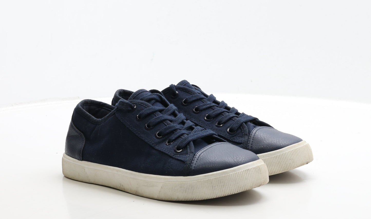 F&F Womens Blue Fabric Trainer UK 6.5 39.5