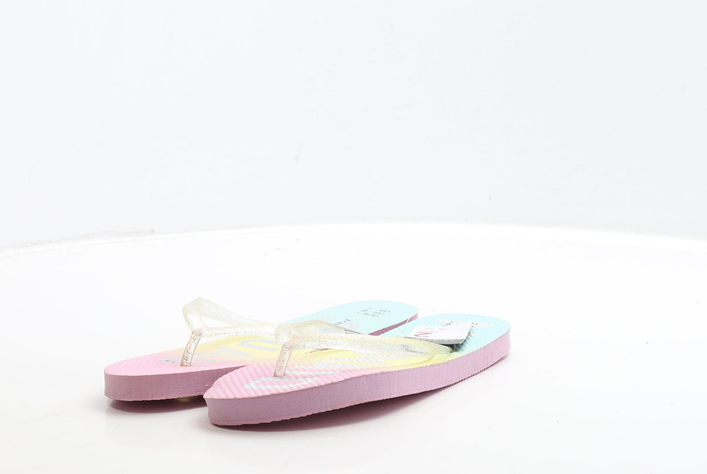 Primark Girls Multicoloured Rubber Thong Sandal UK 2 35