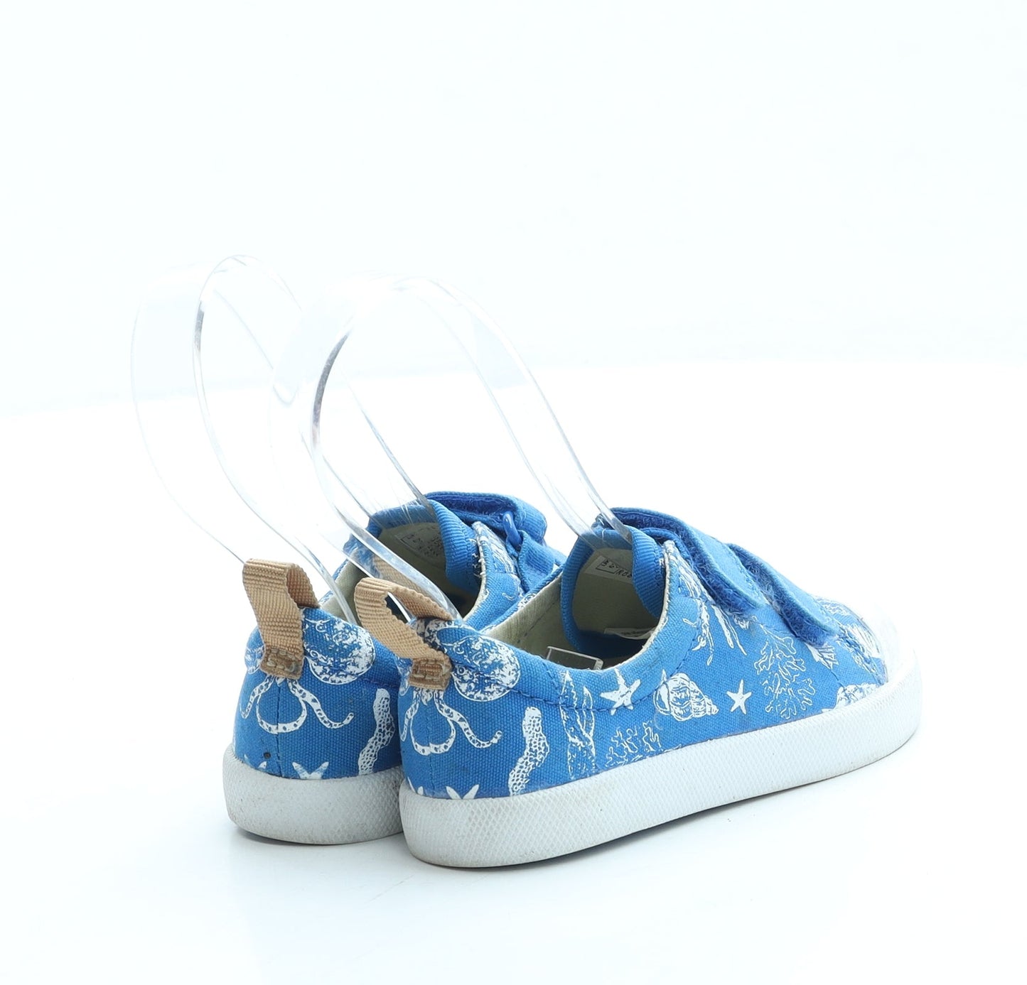 Clarks Boys Blue Geometric Fabric Trainer UK 6.5 - Seaside