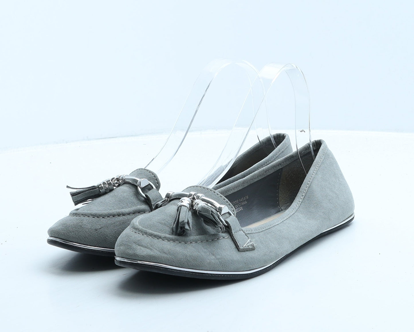 Primark Womens Grey Suede Ballet Casual UK 5 38