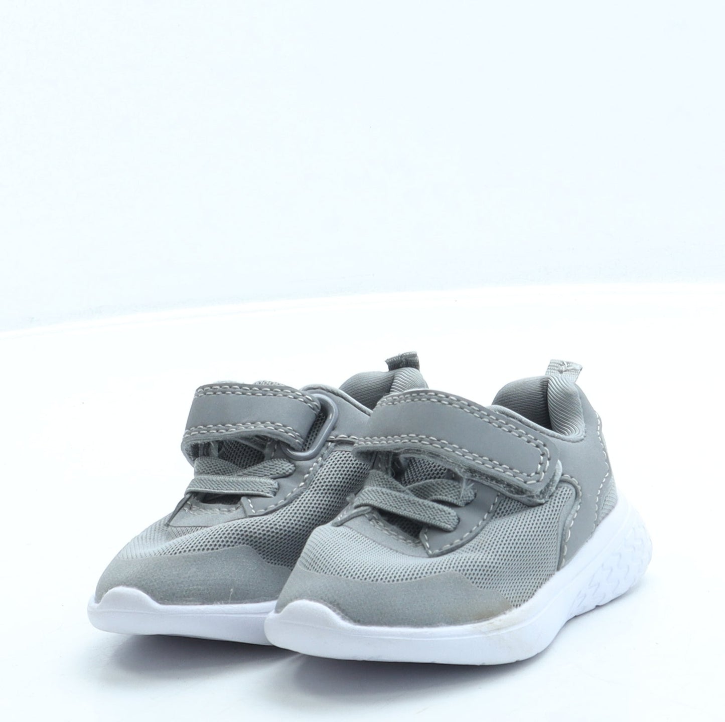 George Boys Grey Polyester Trainer UK 3 19