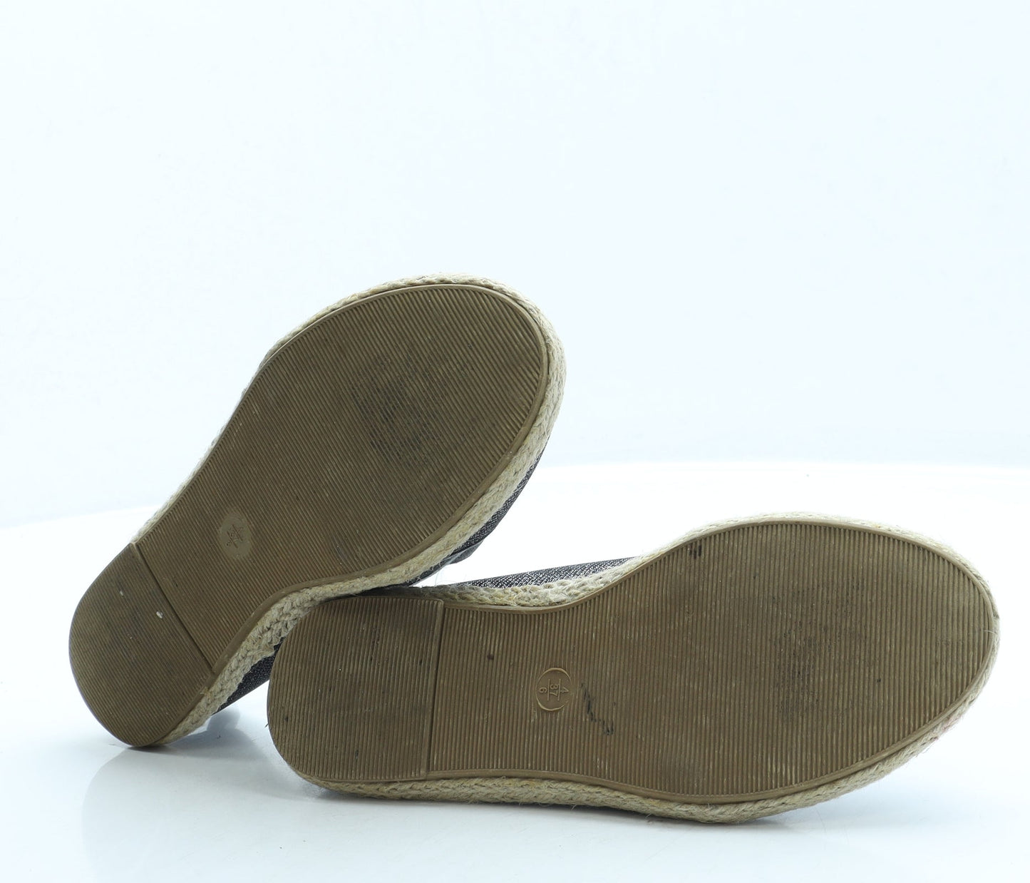 Atmosphere Womens Grey Polyester Slip On Flat UK 4 37 US 6