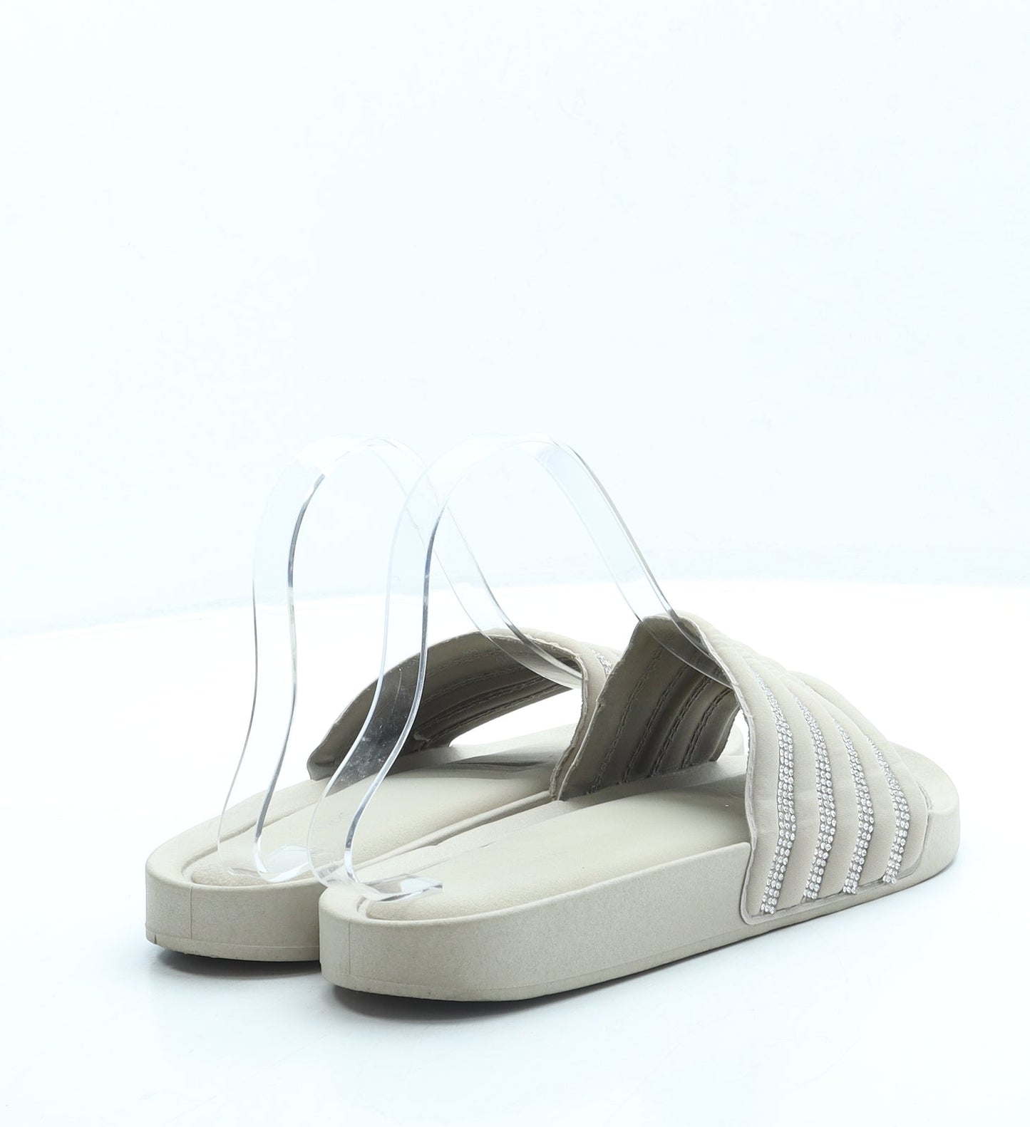 Primark Womens Beige Polyester Slip On Sandal UK 5 38 US 7