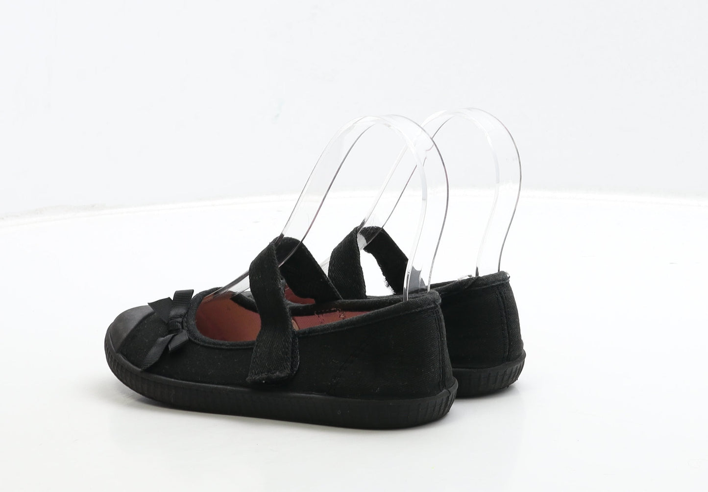 George Girls Black Fabric Mary Jane Casual UK 12 31