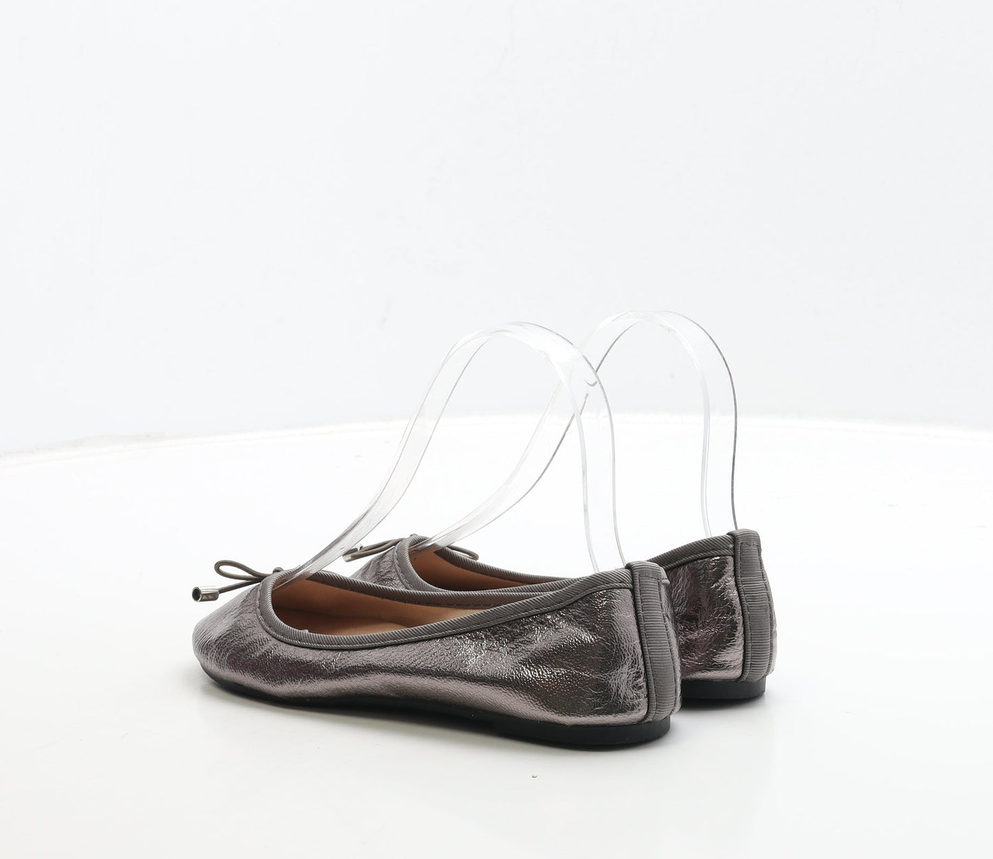 Primark Girls Grey Leather Ballet Flat UK 2 35