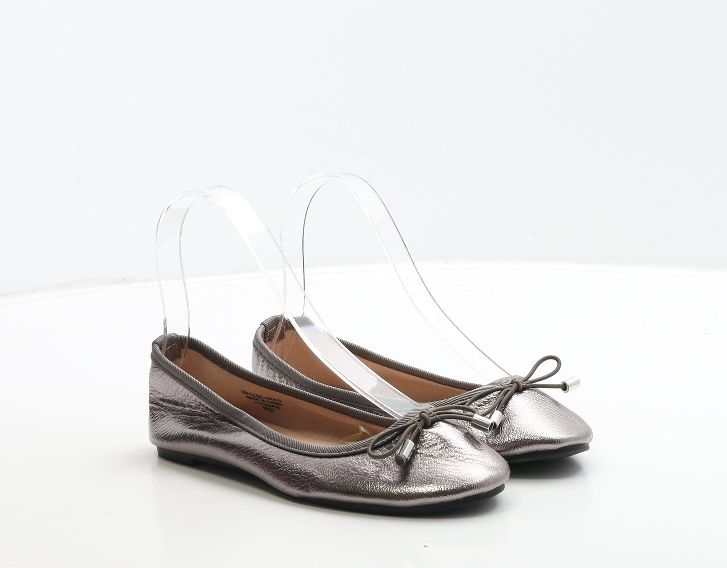 Primark Girls Grey Leather Ballet Flat UK 2 35
