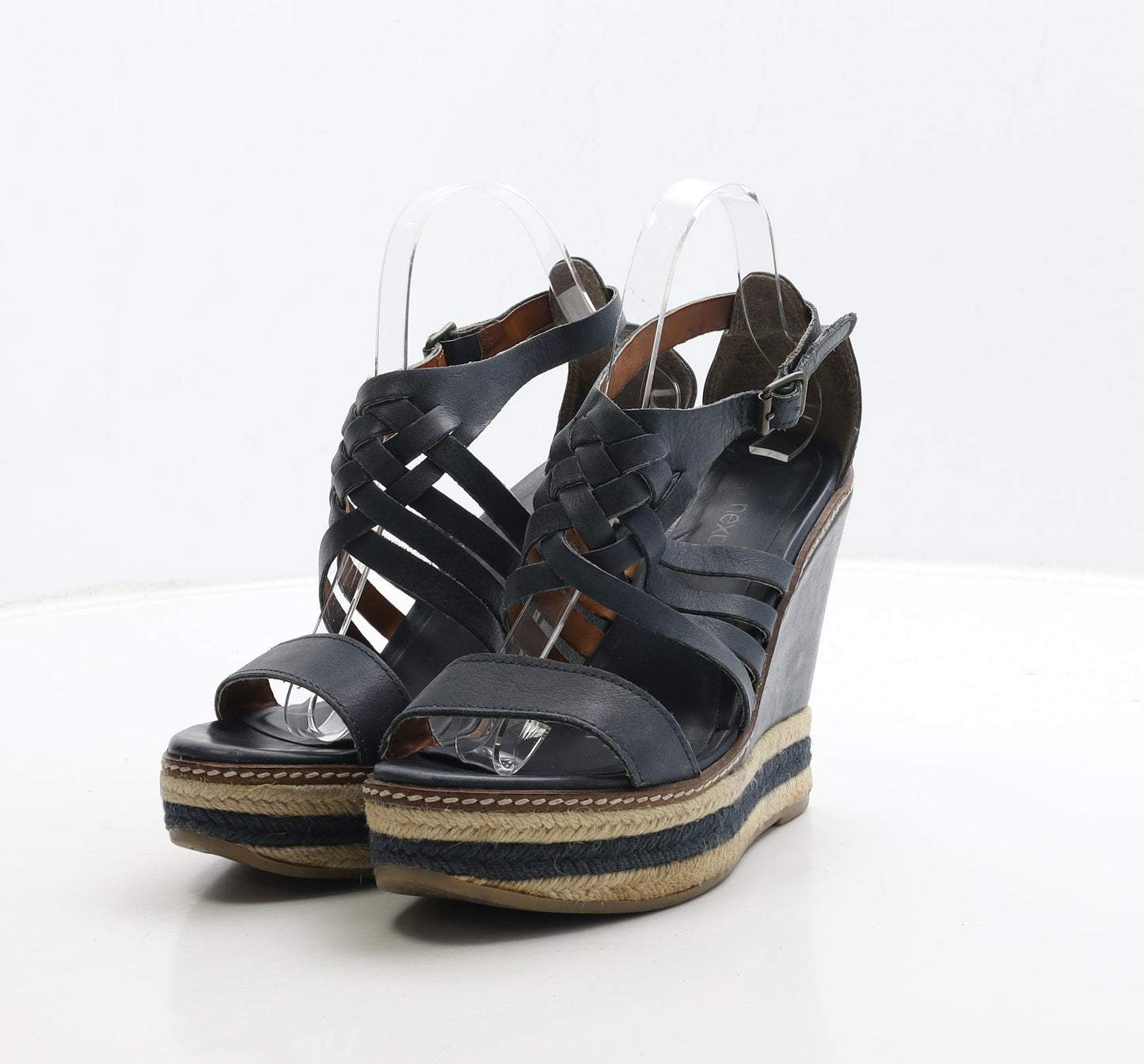 NEXT Womens Blue Leather Strappy Heel UK 6.5 40