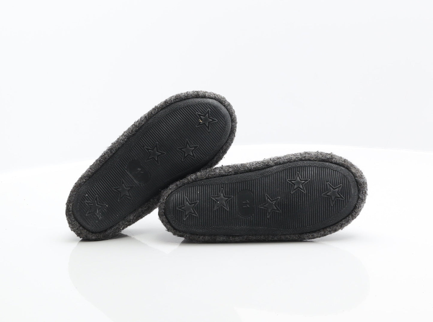 Preworn Boys Grey Synthetic Mule Slipper UK 11
