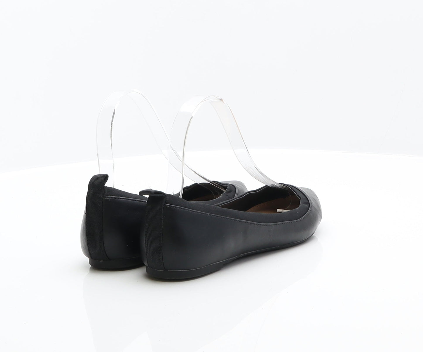 George Womens Black Leather Ballet Flat UK 3 36