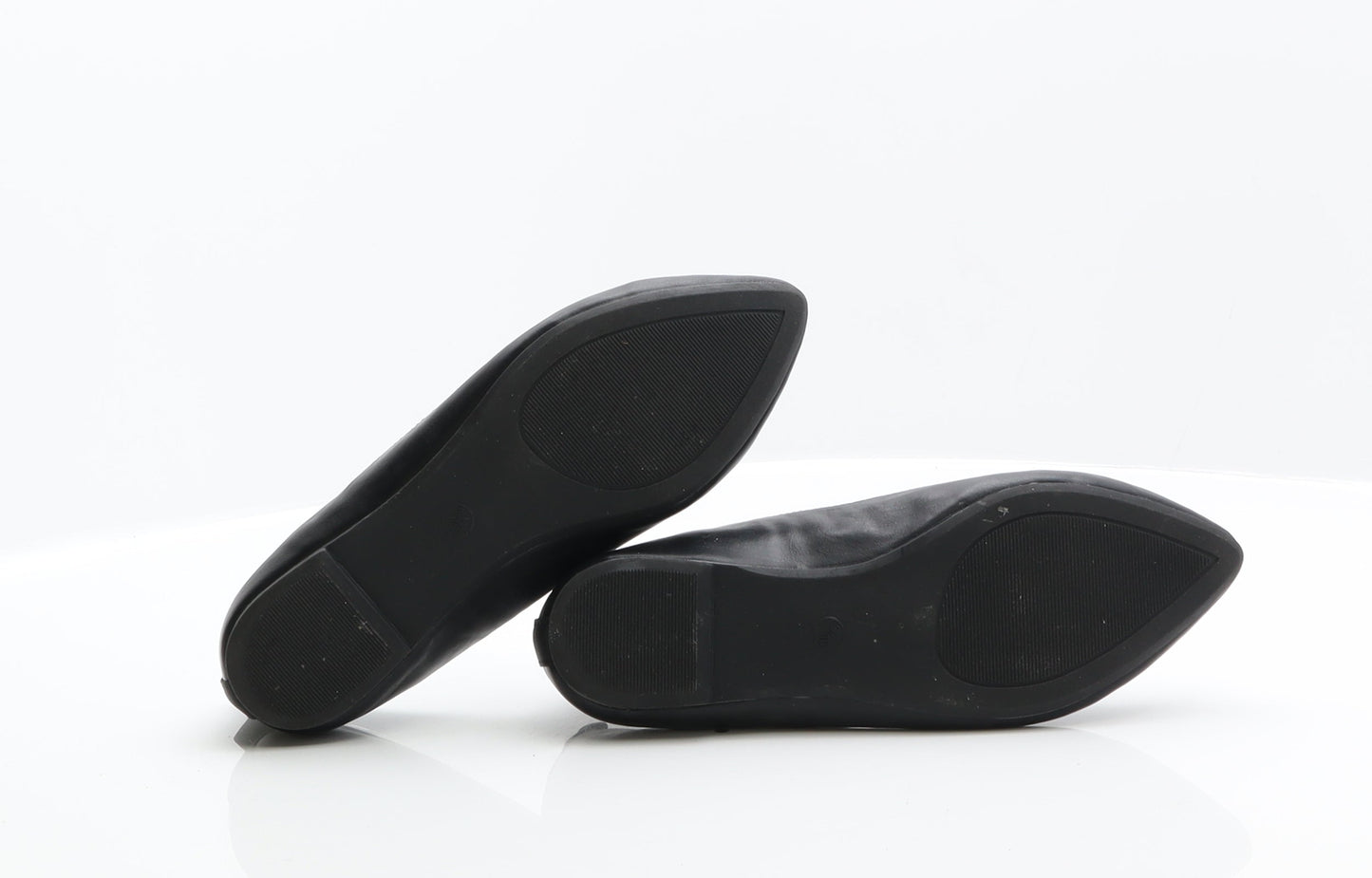 George Womens Black Leather Ballet Flat UK 3 36
