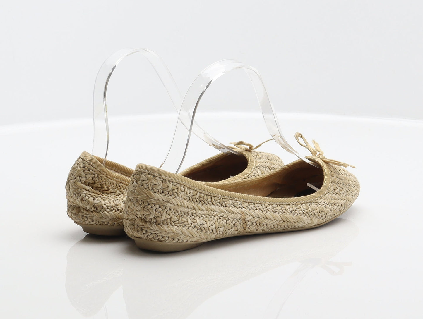 F&F Womens Beige Synthetic Ballet Flat UK 4 37