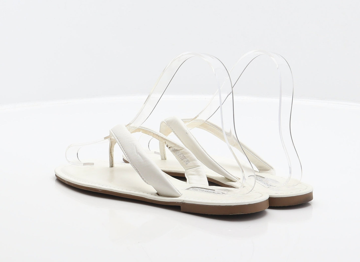 Primark Womens White Synthetic Thong Sandal UK 4 37