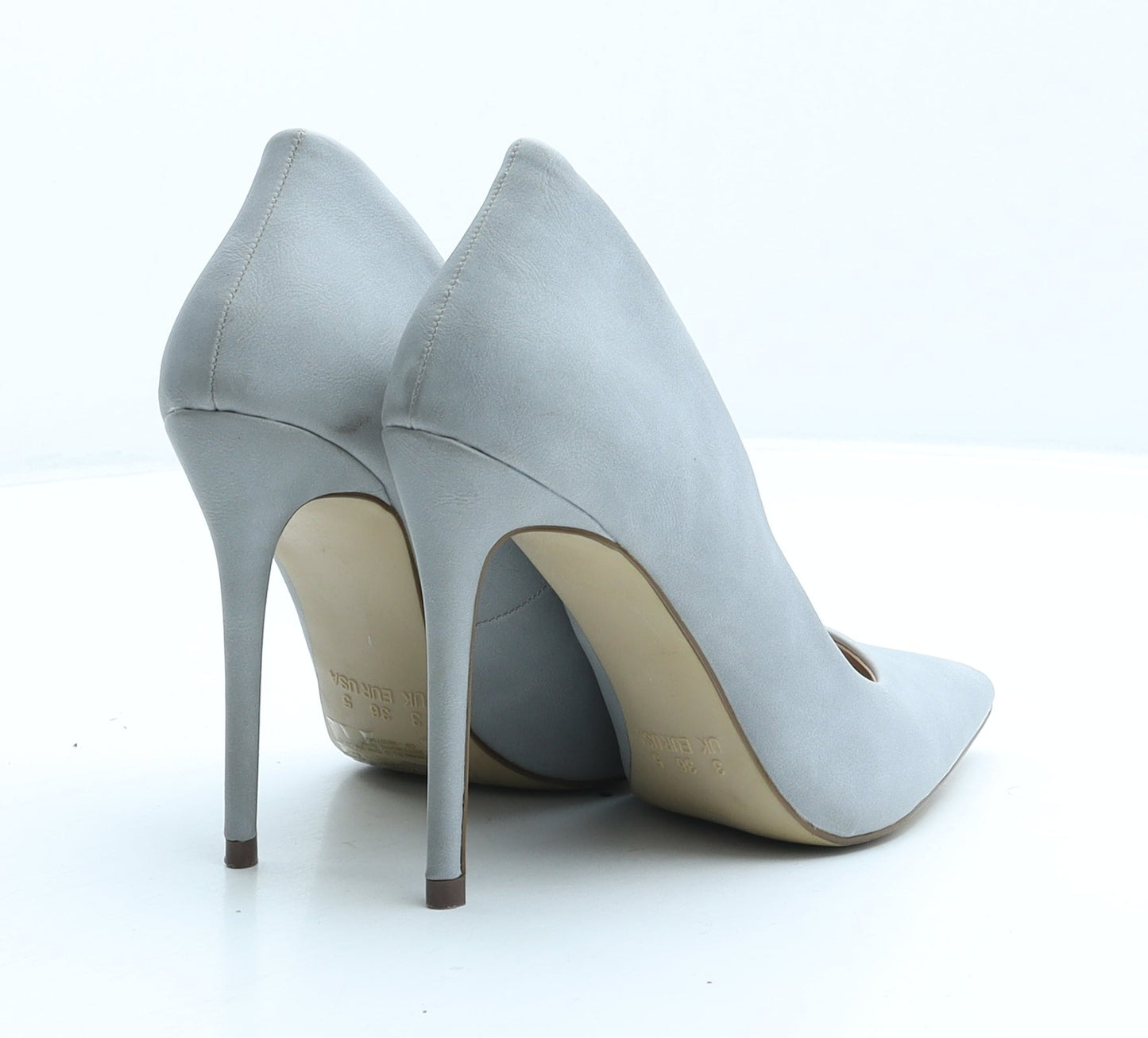 Primark Womens Grey Polyester Court Heel UK 3 36