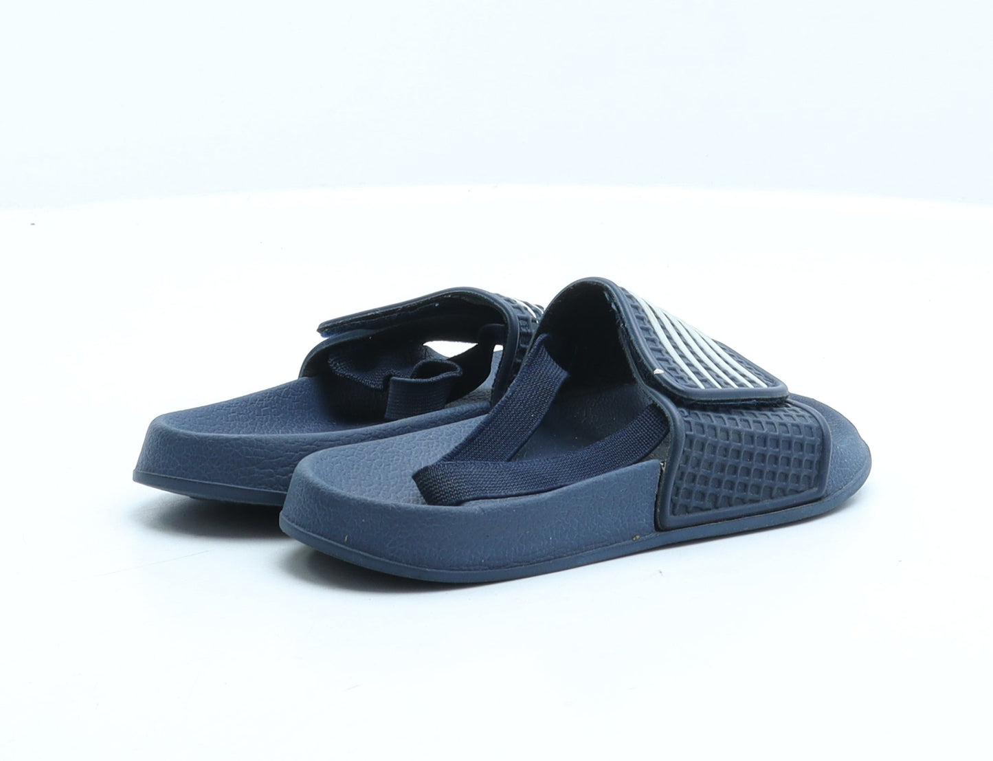 Primark Boys Blue Striped Rubber Slider Sandal UK 11